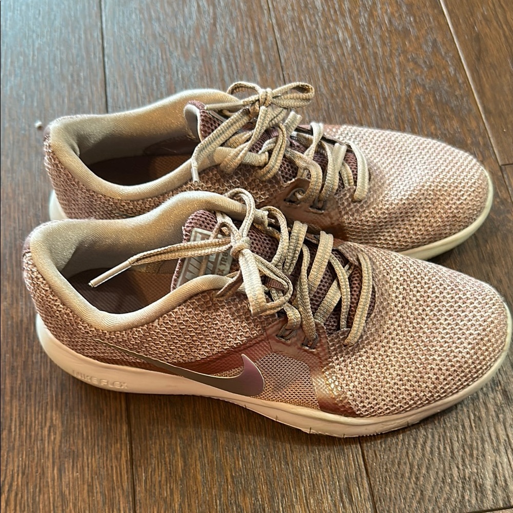 Nike Flex Pink and Brown Sneakers